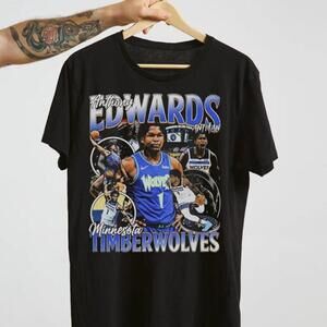 Anthony Edwards Shirt Graphic Tee Minnesota Timberwolves Basketball Anthony